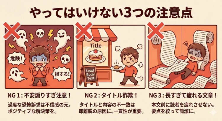 リード文を書く際にやってはいけない3つの注意点