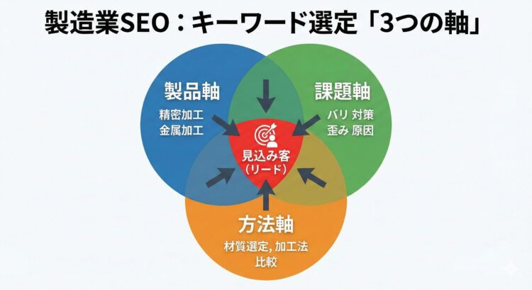 SEOキーワードの「3つの軸」